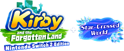 Kirby and the Forgotten Land: Nintendo Switch 2 Edition + Star-Crossed World - Clear Logo (null) - 3000x1242