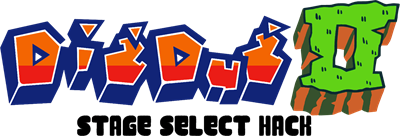 Dig Dug II: Stage Select Hack - Clear Logo (null) - 1202x410