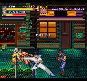 Kung Fu Man in Streets of Rage 2 - Screenshot - Gameplay (United States) - 256x240