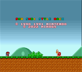 SMW SMB1 Style Hack - Screenshot - Game Title (World) - 256x224