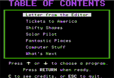 Microzine 16 - Screenshot - Game Select (null) - 1120x772