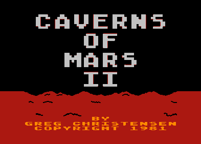 Caverns of Mars II - Screenshot - Game Title (North America) - 336x240