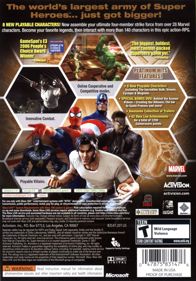 Marvel: Ultimate Alliance Special Edition - Box - Back (North America) - 559x800