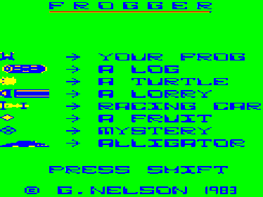Frogger (Bearsoft) - Screenshot - Game Title (null) - 256x192