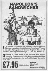Napoleon's Sandwiches - Advertisement Flyer - Front (United Kingdom) - 451x667