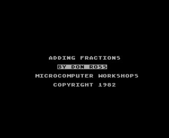 Adding Fractions - Screenshot - Game Title (null) - 600x493