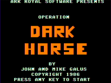 Operation Dark Horse - Screenshot - Game Title (World) - 1332x1002