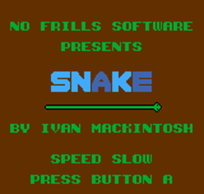 Snake - Screenshot - Game Title (World) - 160x152