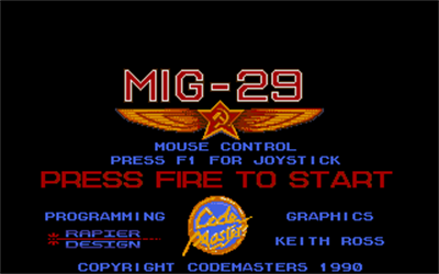 MIG-29 Soviet Fighter - Screenshot - Game Title (null) - 320x200