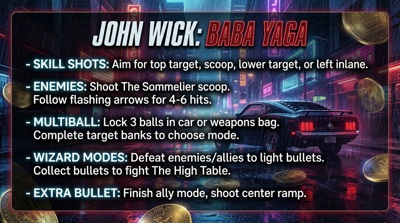 John Wick: BabaYaga Pinball Edition - Arcade - Controls Information (null) - 2752x1536