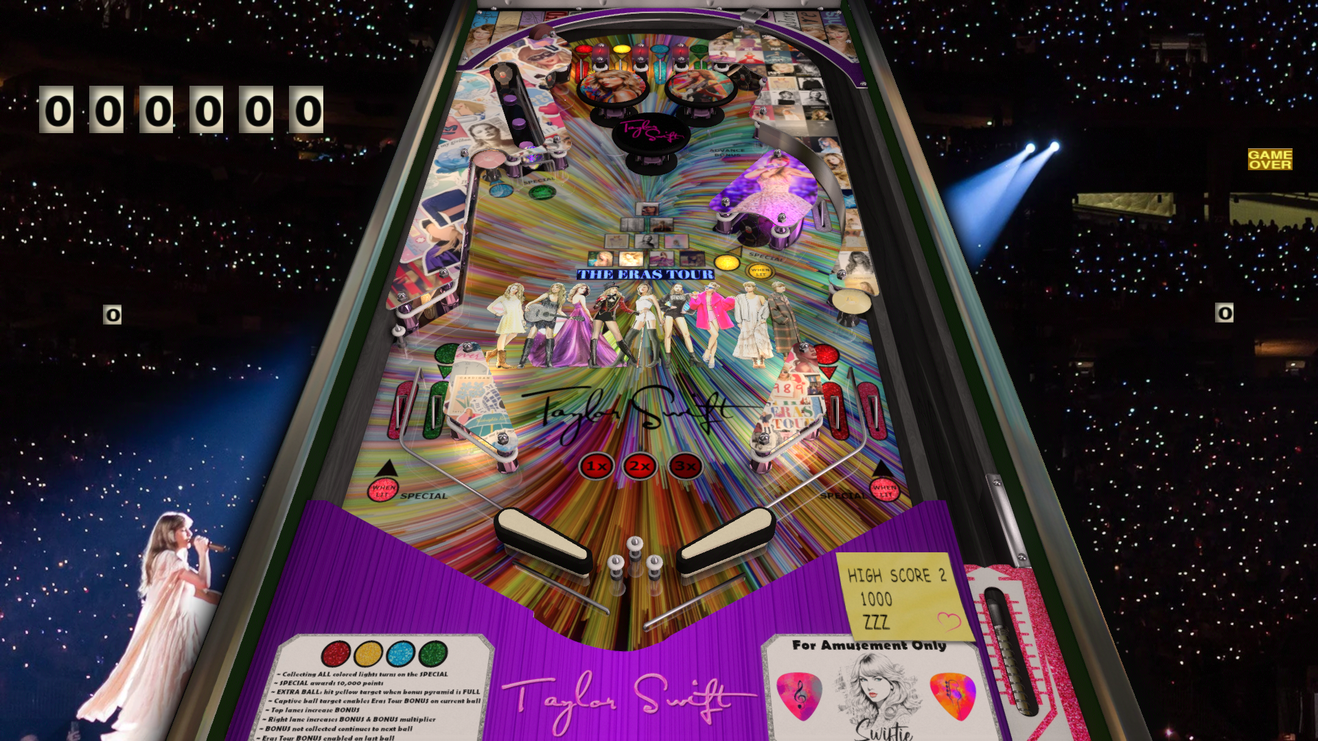 Illustration of Taylor Swift: Eras Tour Pinball