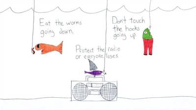 Fish Listening to Radio - Screenshot - Gameplay (World) - 1000x562