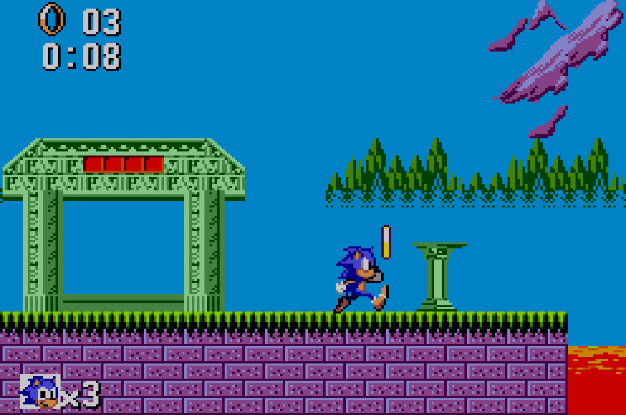 Illustration of Marble Zone in Sonic the Hedgehog