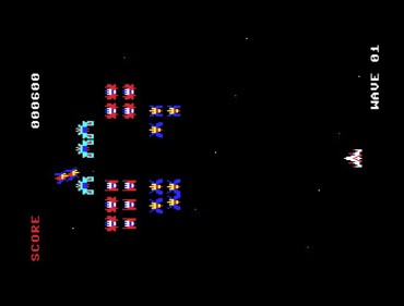 Galaga C64 TATE Mode Porting Project - Screenshot - Gameplay (null) - 680x516