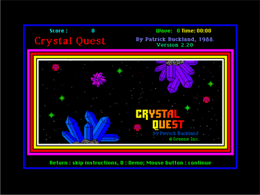 Crystal Quest - Screenshot - Game Title (United States) - 640x480