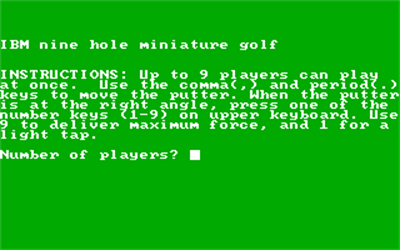 9-Hole Miniature Golf - Screenshot - Game Title (null) - 320x200