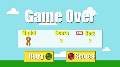 Flappy Avatar - Screenshot - Game Over (World) - 1000x562