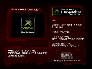 Official Xbox Magazine Game Disc: Issue 7 (June 2002) - Screenshot - Game Select - 640x480