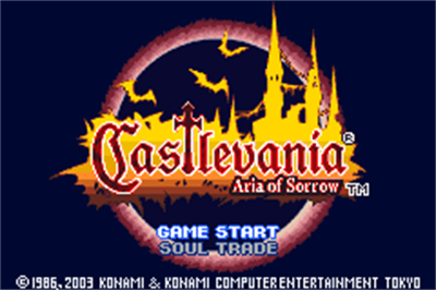 Castlevania: Aria of Sorrow (Recolor Hack) - Screenshot - Game Title (null) - 240x160