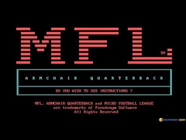 Armchair Quarterback - Screenshot - Game Title (null) - 480x360