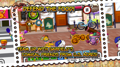 Garfield's Defense 2: The Food Invaders Strike Back - Screenshot - Gameplay (World) - 1280x720