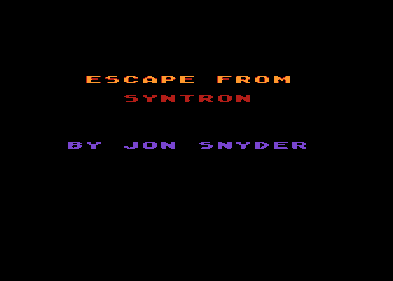 Escape from Syntron - Screenshot - Game Title (North America) - 336x240