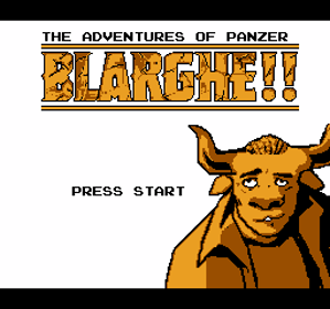 The Adventures of Panzer: Blarghe! - Screenshot - Game Title (World) - 256x240