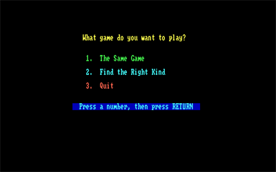 Big Bird's Special Delivery - Screenshot - Game Select (null) - 640x400