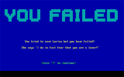 Save Larisa - Screenshot - Game Over (null) - 640x400