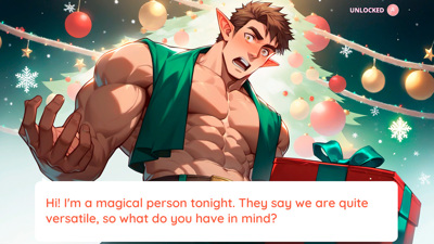 Anime Boys Dating: The night before Christmas and the tree - Screenshot - Gameplay (North America) - 1280x720