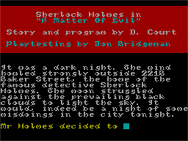 Sherlock Holmes: A Matter of Evil - Screenshot - Gameplay (null) - 256x192