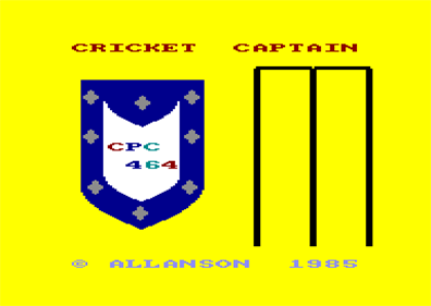 Cricket Captain (Allanson) - Screenshot - Game Title (Europe) - 384x272