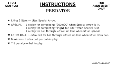 Predator (Ivan TBA) - Arcade - Controls Information (null) - 1920x1080