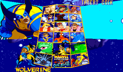 Marvel Super Heroes vs. Street Fighter - Screenshot - Game Select (null) - 384x224