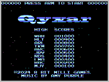 Qyxar - Screenshot - Game Title (World) - 256x192