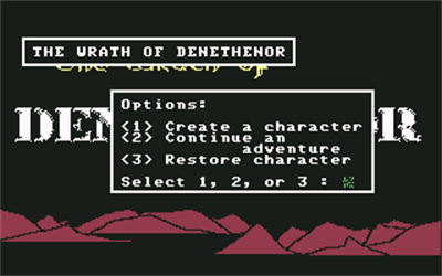 Wrath of Denethenor - Screenshot - Game Select (null) - 320x200
