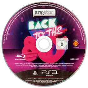 SingStar: Back to the 80s - Disc (Australia) - 1000x1000