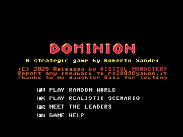 Dominion (Roberto Sandri) - Screenshot - Game Title (null) - 701x525
