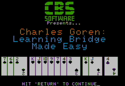 Charles Goren: Learning Bridge Made Easy - Screenshot - Game Title (null) - 560x384