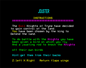 Jouster - Screenshot - Game Title (null) - 640x512