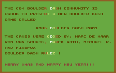 Xmas Boulder Dash 2001 - Screenshot - Game Title (World) - 330x208