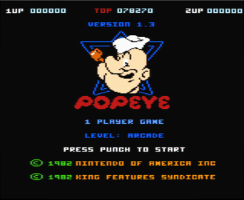 Popeye - Screenshot - Game Title (World) - 1215x997