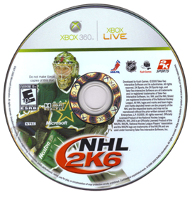 NHL 2K6 - Disc (North America) - 491x508