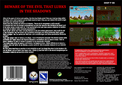 Super Shadow of the Beast - Fanart - Box - Back (Europe) - 2103x1476
