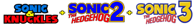 Sonic & Knuckles + Sonic The Hedgehog 2 + Sonic The Hedgehog 3 - Clear Logo (North America) - 758x111