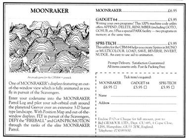 Moonraker Patrol - Advertisement Flyer - Front (United Kingdom) - 850x625
