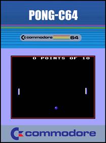 Pong-C64 - Fanart - Box - Front (World) - 798x1072