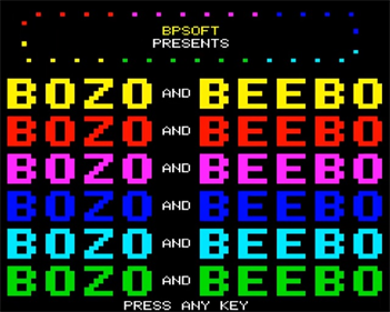 Bozo and Beebo - Screenshot - Game Title (United Kingdom) - 640x512