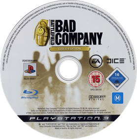 Battlefield: Bad Company: Gold Edition - Disc (World) - 748x754