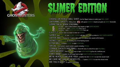 Ghostbusters: Slimer! Pinball - Arcade - Controls Information (World) - 2037x1145